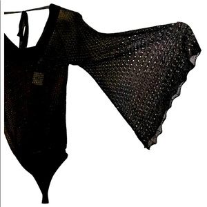 NWT Free People mesh bodysuit XS